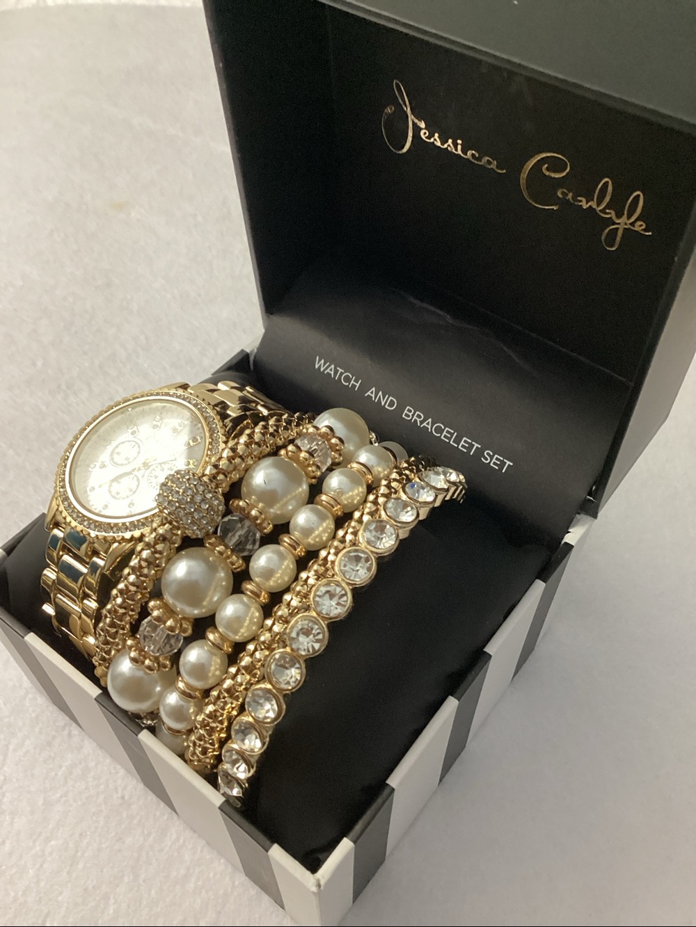 Jessica Carlyle Women's Bracelet Watch 36mm Gift Set - Picture 2 of 8